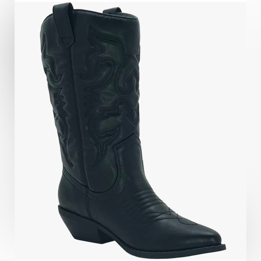 Soda Black Cowgirl Boots